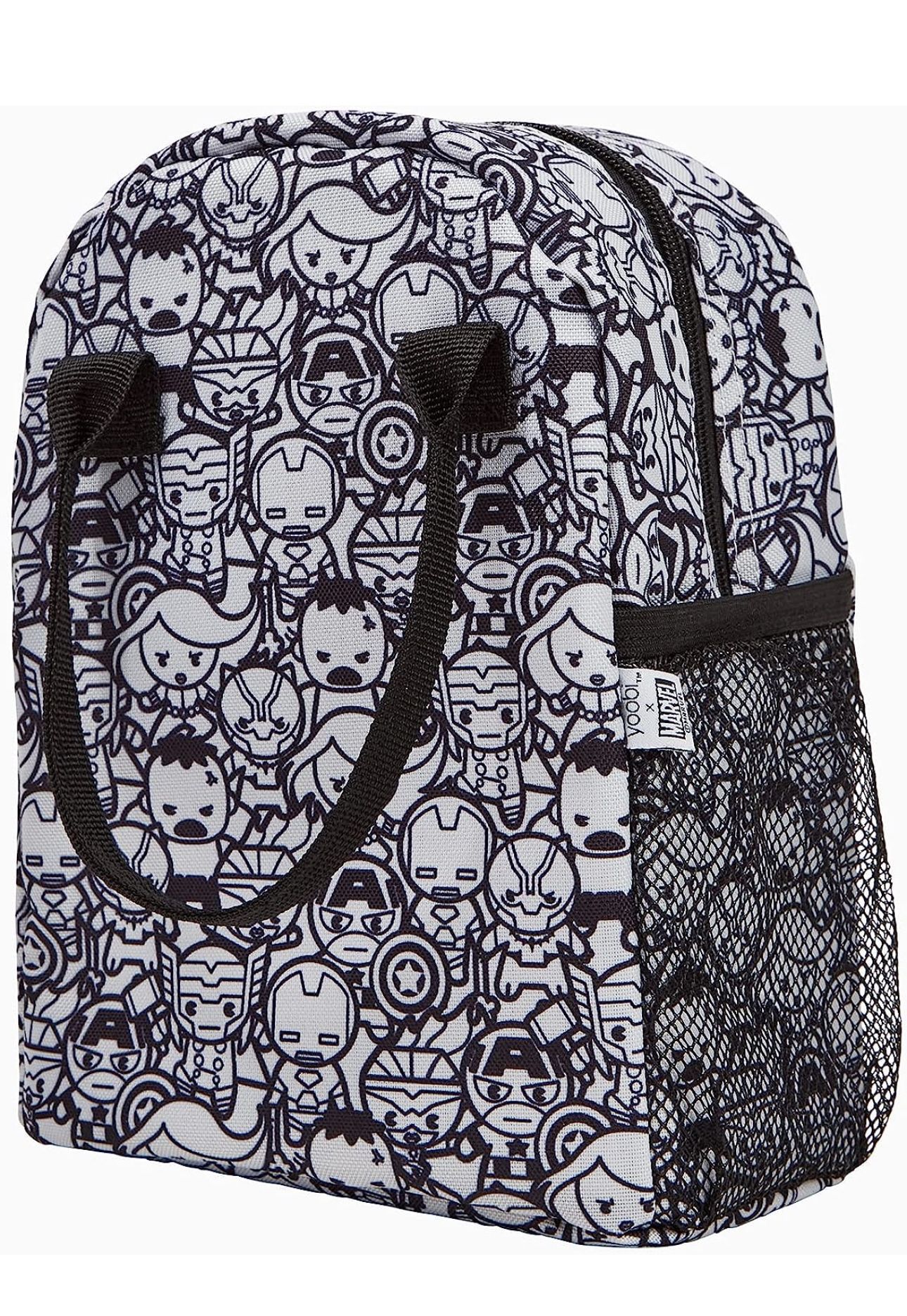 Yoobi x Marvel Avengers Insulated Lunch Bag – Kids Lunch Bag w/Side Mesh Pocket