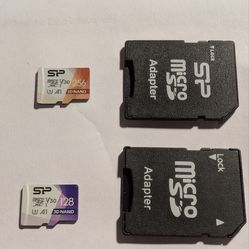 2 SP Micro SD Cards 256GB + 128GB