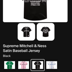 Supreme Mitchel & ness jersey  large  (black)