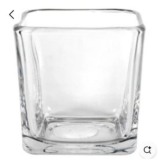 5 Cube Glass Cup Vases Candle Holders Centerpieces 3.5"X 3.5" Wedding N Party