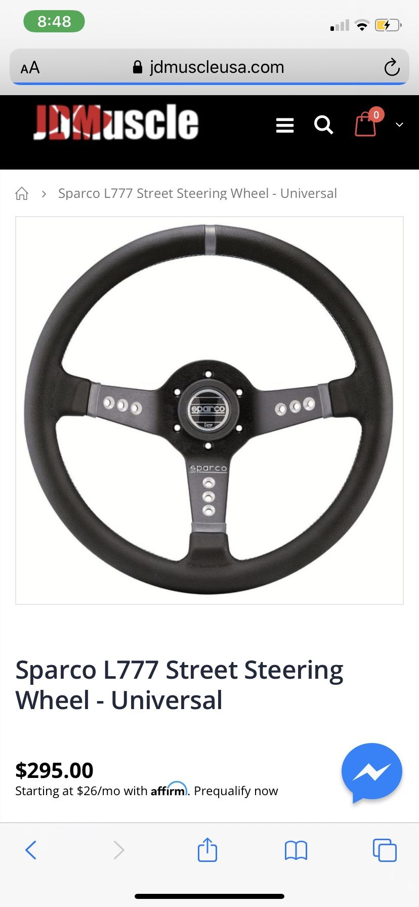 Sparco steering wheel for sale