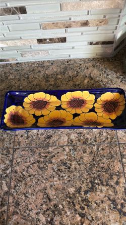 Sunflower serving tray