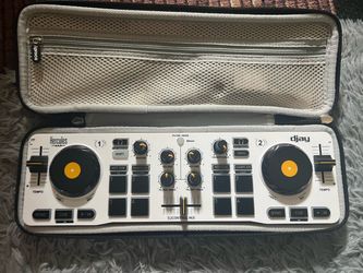Hercules DJControl Mix – Bluetooth Wireless DJ Controller for Smartphones (iOS and Android) – dJay app – 2 Decks, White