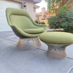 Warren Platner for Knoll “ Platner Easy Chair ” and Ottoman 