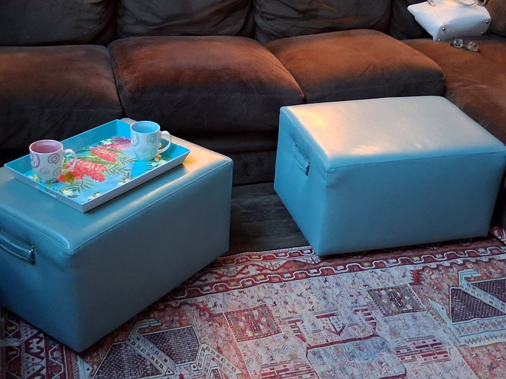 Brookline Ottomans W/ removable wheels