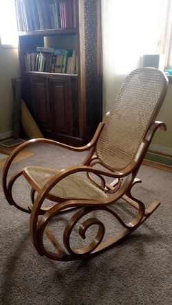 Antique wood rocking chair