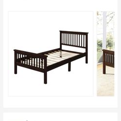 new in the box twin bed frame Brown