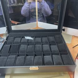 ⌚✨ 24-Slot Watch Display Storage Case – Glass Top $30 ✨⌚  📍 Pickup: S. Durango & 215 near IKEA  Brand new 24-grid watch storage case — perfect for co