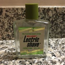 Vintage Williams Lectric Shave Frost Lime 3oz bottle -1970s