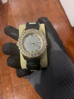 Gold diamond watch