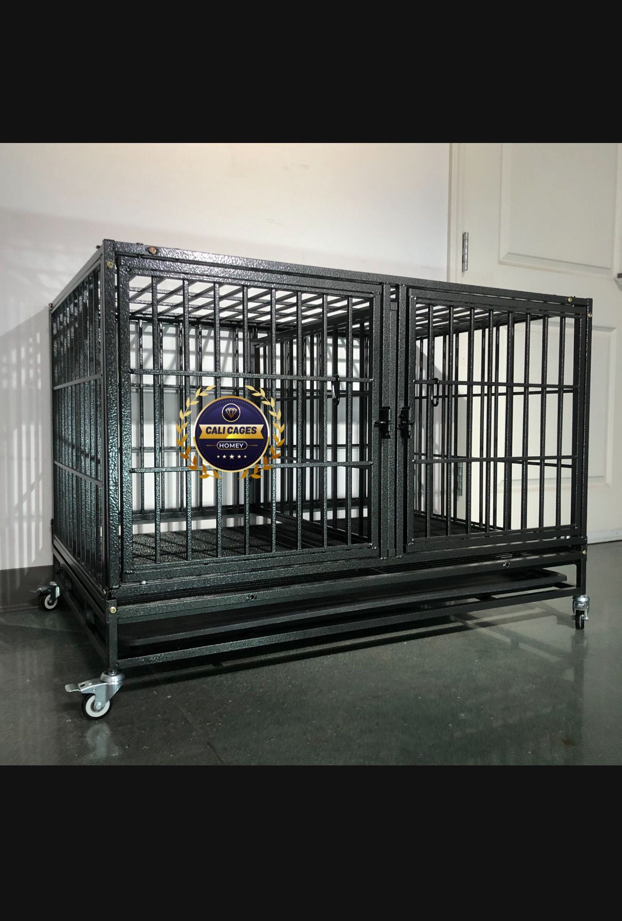 Dog Pet Cage Kennel Size 43 Tube Bar With Divider And Trays New In Box