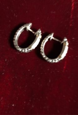 White gold /yellow gold and diamonds hoops .