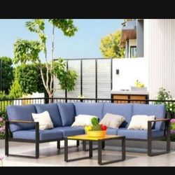 Aluminum Patio Couch Aluminum Outdoor Furniture Aluminum Sofa Set Aluminum Couch Set Aluminum Outdoor Furniture 🆕