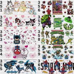 Super Heroes UV DTF 16 Oz Cup Wrap