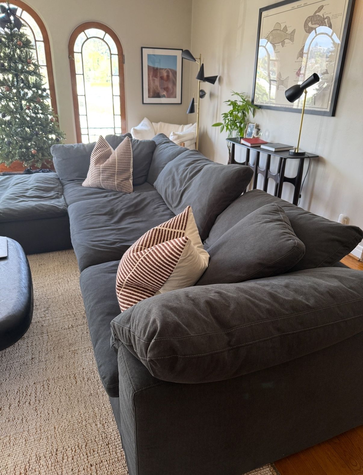 Asthetiko Luxe Depth Couch in Charcoal (cloud couch)