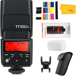 GODOX TT350F Flash for Fujifilm Camera, 2.4G Wireless GN36 HSS 1/8000s TTL Camera Flash Speedlite Compatible for Fuji Digital Camera X-Pro2 X-T20 X-T2
