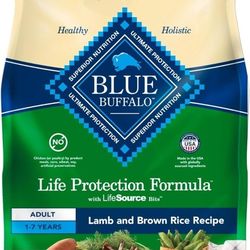 Blue Buffalo Life Protection, Lamb & Rice, 5 lb, Dry Dog Food