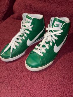 Nike High-Top Sneakers Green and White size 11