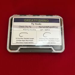 Great Fishing 160 Piece Fly Hook Set