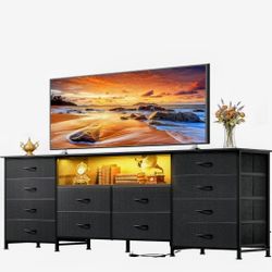 Bedroom Dresser/TV Stand With Led Lights