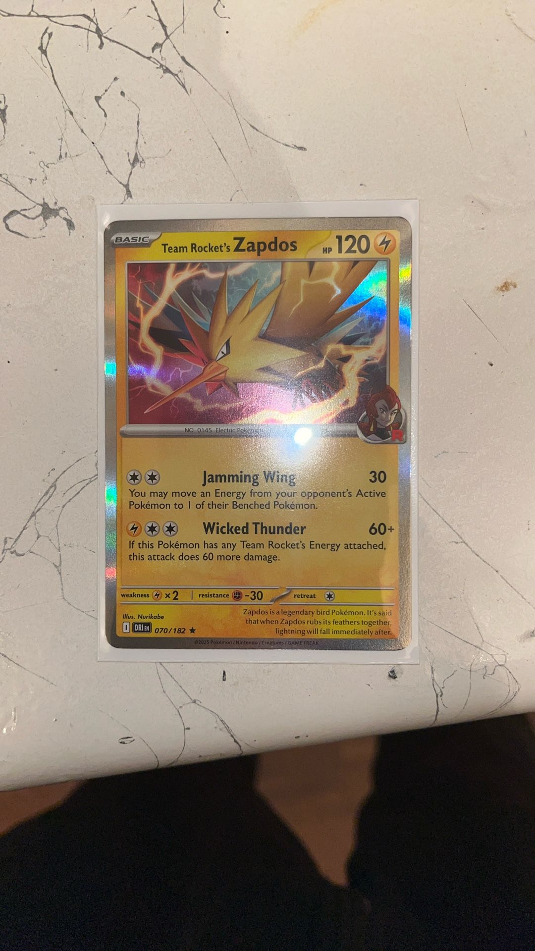 Team Rocket's Zapdos #70 Pokemon Destined Rivals