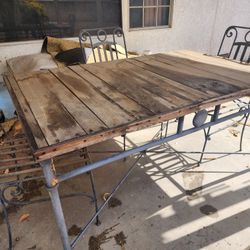 Wrought Iron Patio Table With 4 Chairs