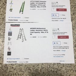 Day 2 !Ladder Sale Half Off Or More Of Factory Prices. To Many To List Come Make Offer 