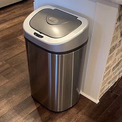 Nine Stars Motion Sensor Touchless 21.1 Gal Trash Can Stainless Steel