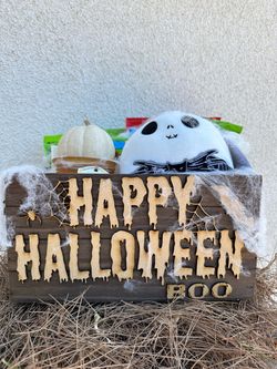 Custom spooky wood crate
