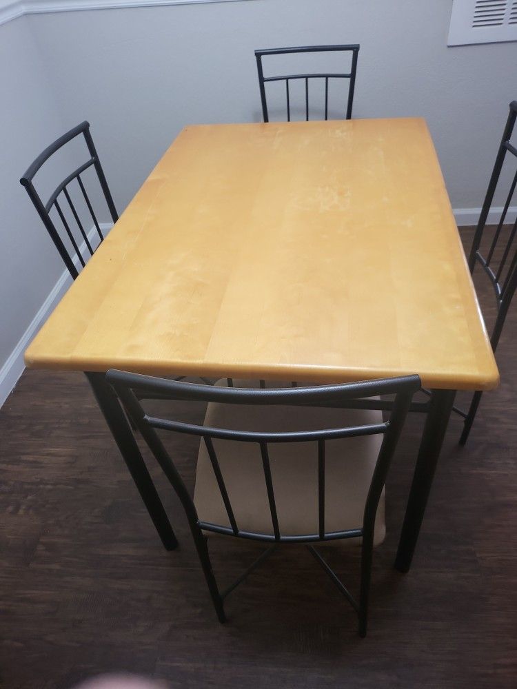 Wood and Metal Dining set