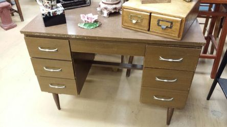 Mid century wood formica desk