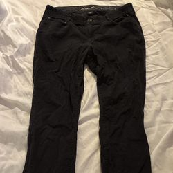 Eddie Bauer Black Curvy Corduroy Pants