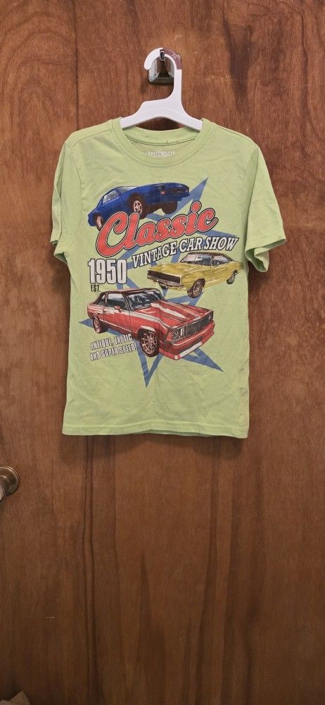 Classic Car Green T-Shirt Boys Size 8