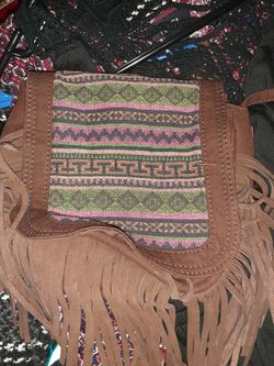 Hippie small fringe purse