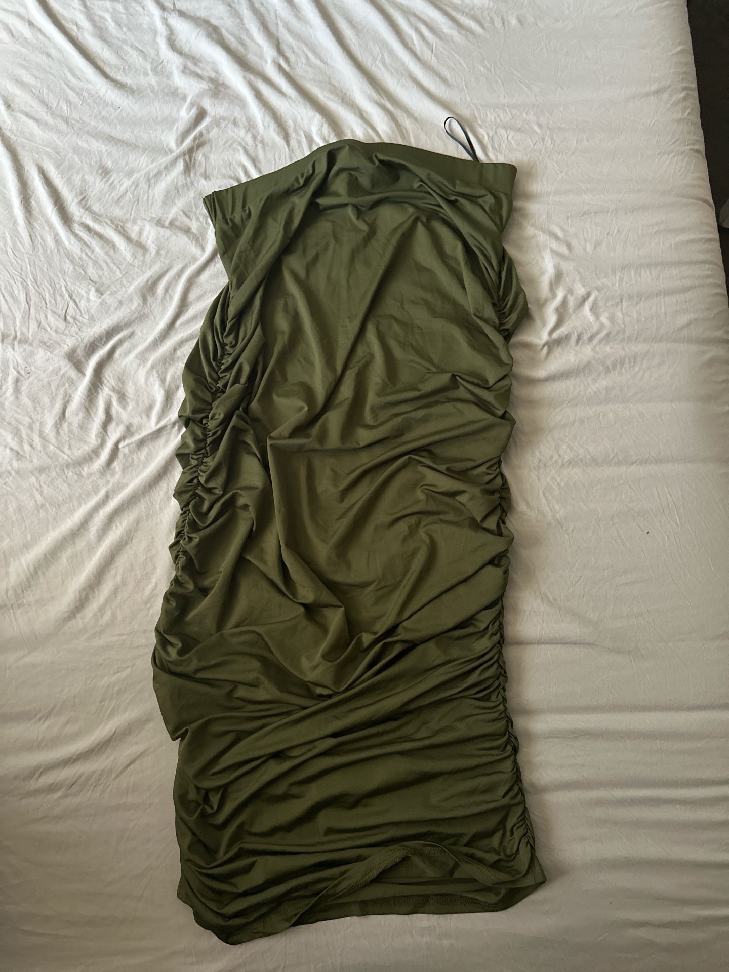Cider Army Green Long Skirt 