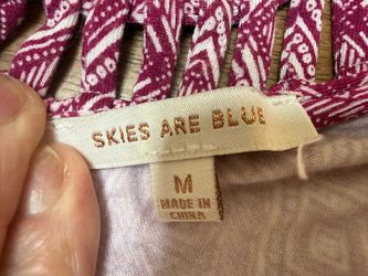 Skies are Blue medium sleeveless w crossover back design