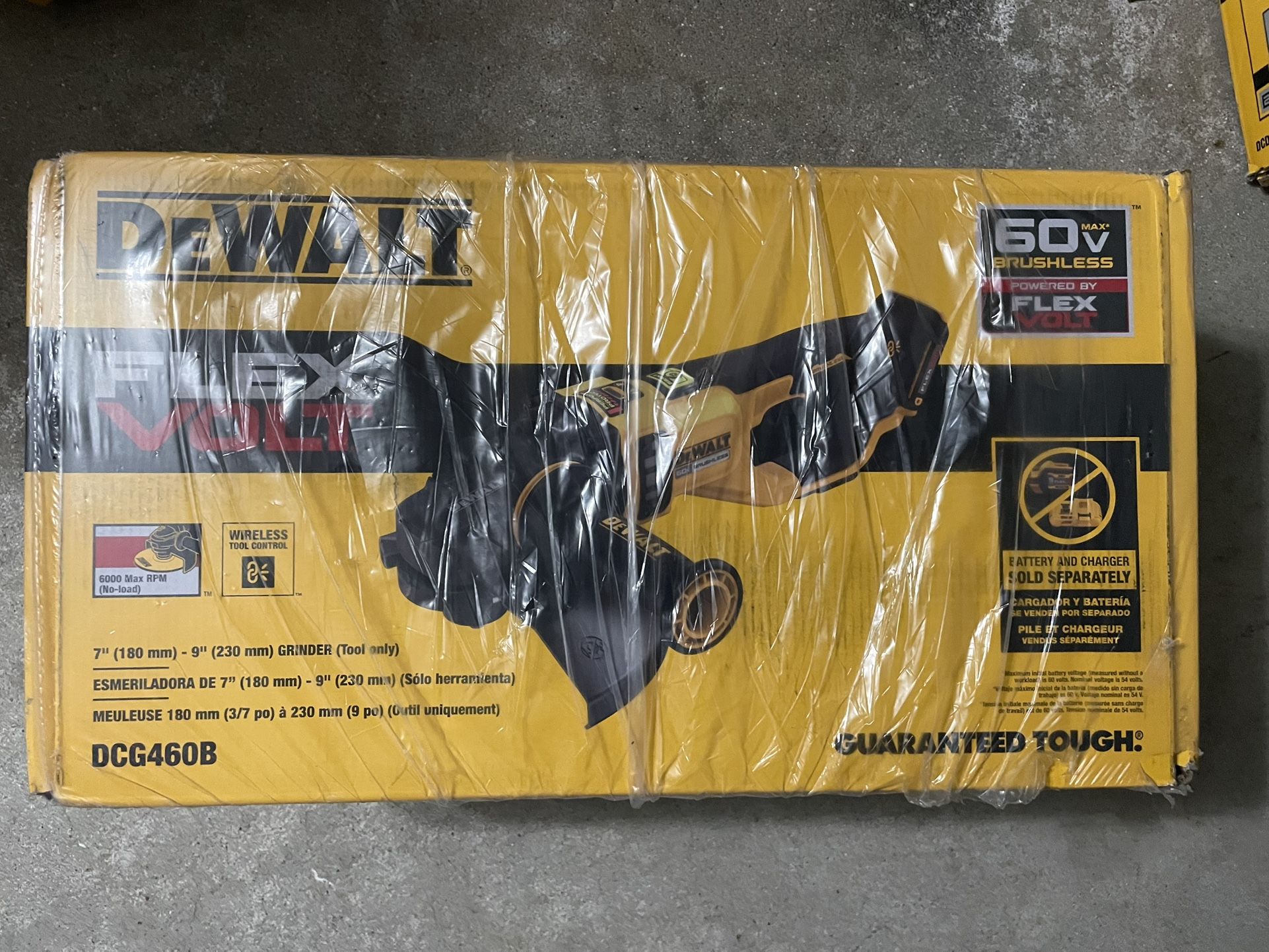 DCG460B - Dewalt 60V 7-9” grinder