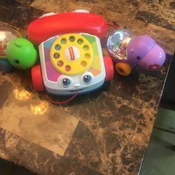 Fisher Price Baby Toy Phone, Turtle, Hippo