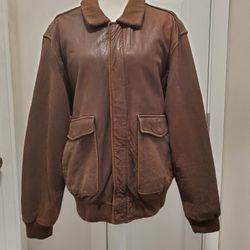 This is Wilson genuine leather jacket in good condition. Size L 