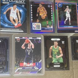 7 nba basketball card Rc lot Cooper Flagg Topps Now # 51 Stephon Castle Victor Wembanyama Cason Wallace etc . Prizm Topps Now Hoops silver holo. Rooki