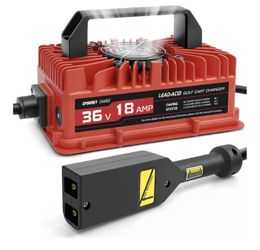 EPOWREY 18 AMP 36 Volt Golf Cart Battery Charger for EZGO TXT with D Style Plug