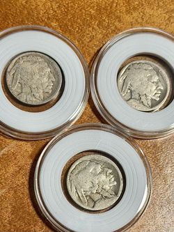 Rare 🔥!! 3 Buffalo Nickel Lot – 1919-D, Dateless D & Dateless S Mint !