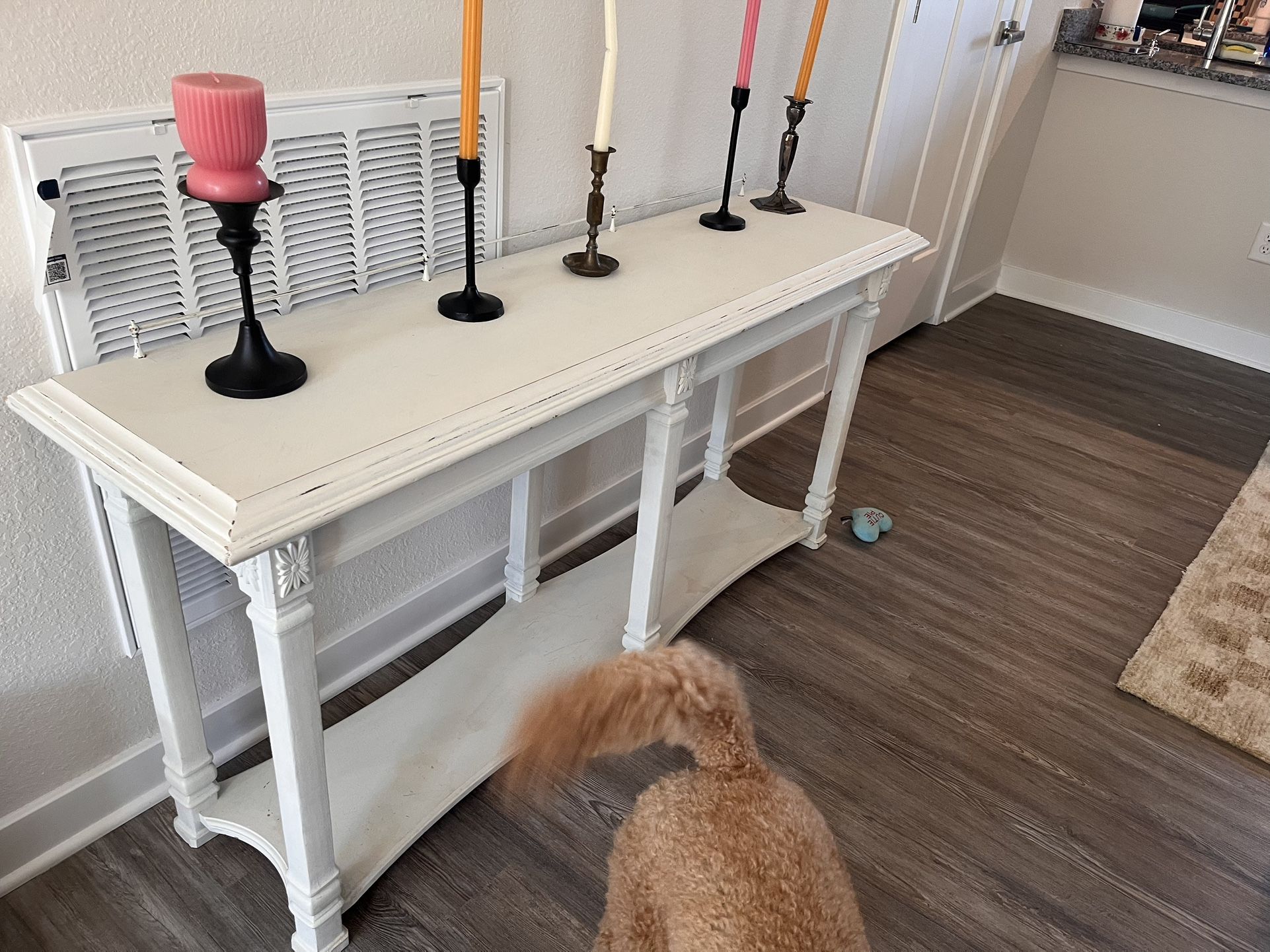 White Entryway Table