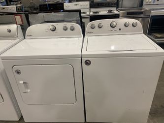 WHIRLPOOL XL CAPACITY TOP LOAD WASHER & DRYER SET 