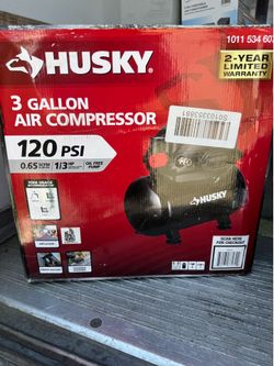 3 Gal. 120 PSI Portable Electric Oil-Free Light Duty Hotdog Air Compressor with Fold Down Handle and 1-Quick Coupler