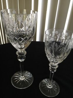 Crystal wine & water goblets