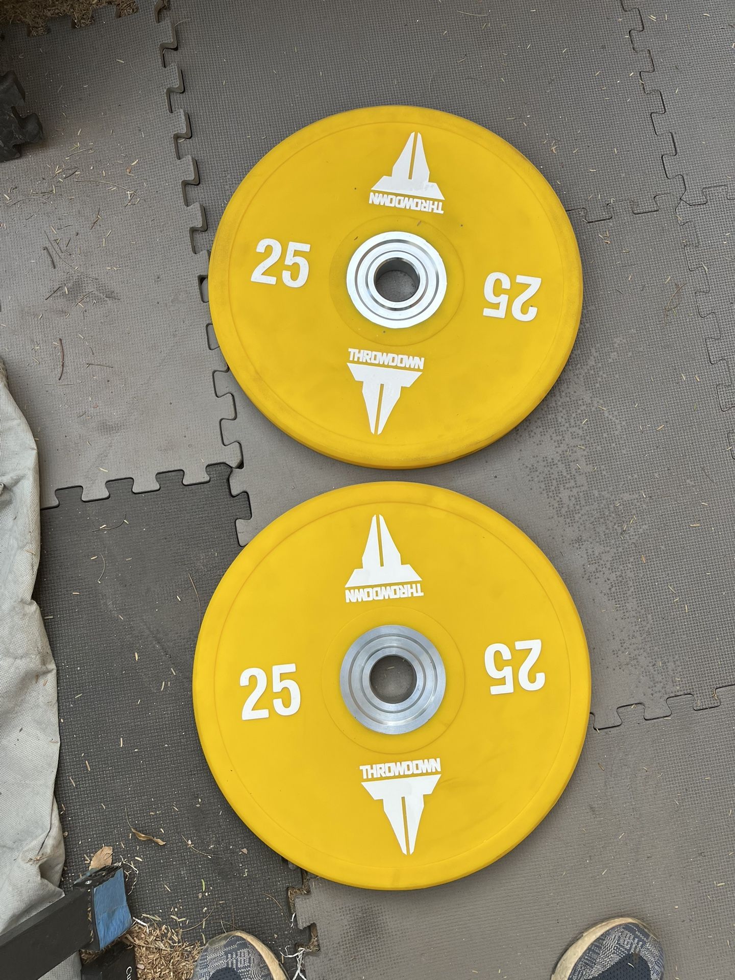 25lb Olympic Bumper Plate Set Weights 