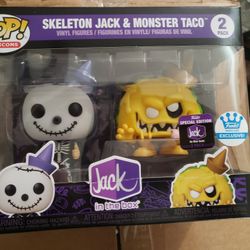 SKELETON JACK & MONSTER TACO 2 PACK FUNKO POP