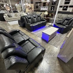 3 Pcs Power Recliner Set, Living Room Set Reclining Couches