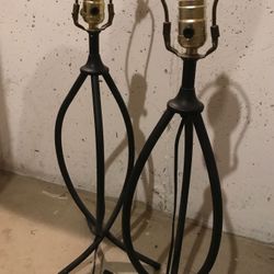 Pair of Rod iron lamps